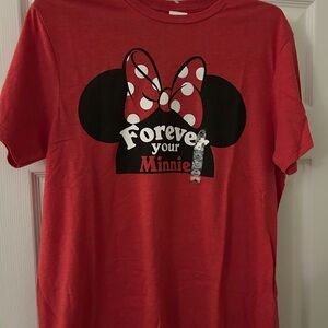NWT Disney Red Minnie Mouse Short Sleeve Tee